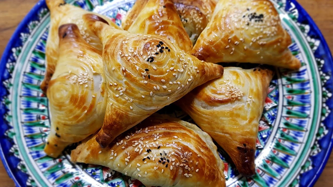 Самса. сүт шай